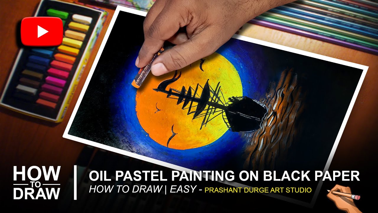 It's an Easy Black paper oil pastel drawing that anyone can try