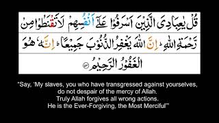 Surah Az-Zumar (Verse 53) Mishary Al Afasy [Tajweed Quran]
