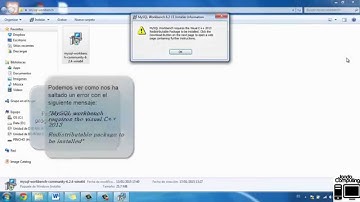 Error en la instalación de MySQL Workbench