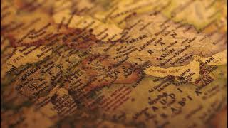 Antique Arabia map. Historical animation. Fly over the map. ( Video Background Stock Footage Free )