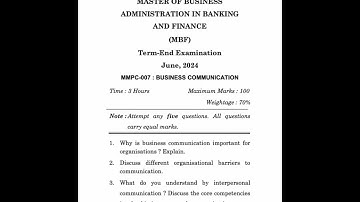 MMPC-007 June 2024 | IGNOU Previous Year Question Paper