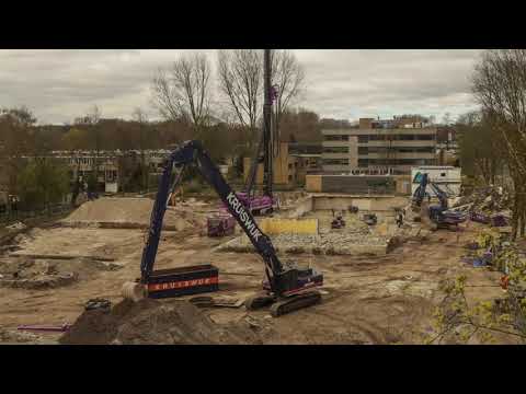 Time lapse Nieuwbouw AICS te Amsterdam - start bouw tot 28/10/2021