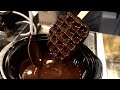 초코 퐁당 와플 / milk cream, chocolate waffle / korean street food