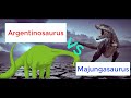 Dinosaurs Battle: Argentinosaurus vs Majungasaurus II Game Jurassic Worl...
