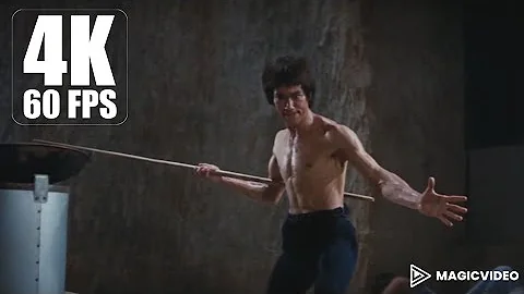 Enter The Dragon (1973) -  Bruce Lee Cavern Combat Full Fight Scene 4k 60fps