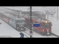 Swiss Trains: Rhaetian Railway / Rhätische Bahn at Filisur - Afternoon Snow