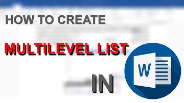 How to create multilevel list in Microsoft Word