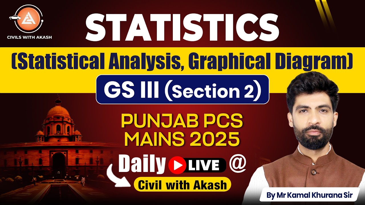 Statistics Series for Punjab PCS Mains | Score More in GS 3 | Lecture -06