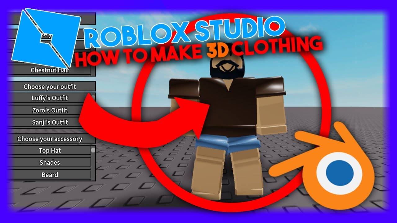 How To Create 3d Clothing For Roblox Studio Youtube - special character outfits roblox studio