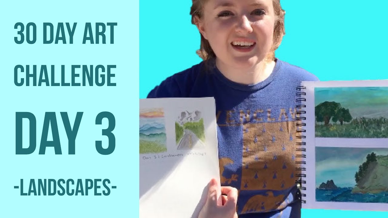 30 Day Art Challenge - Day 3 - Landscapes - YouTube
