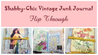 Shabby-Chic Vintage Junk Journal - Flip Through