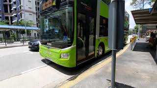 SMRT MAN A95 (Euro 6)(BATCH 4) service 901M (SG6118T) departing bus stop beside Galaxy CC