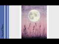 HARVEST MOON 🌕 | Watercolor Pastel Sky Painting