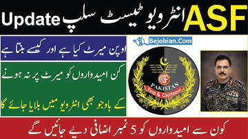 Asf Jobs 2022 Interview Latter Update | Airport Security Force Interview Date | ASF Jobs