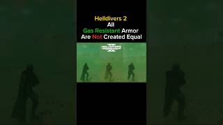 Helldivers 2 All Gas Resistant Armor Are Created Equal