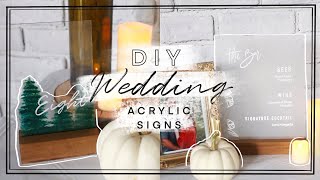 ✨ DIY Wedding Acrylic Signs \/\/ Something Blu ✨