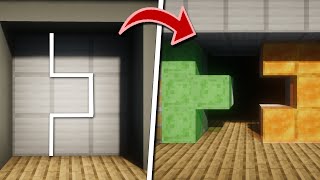 MCPE : Tutorial Pintu Geser Keren Mudah 3x3 Di Minecraft - Tutorial Minecraft