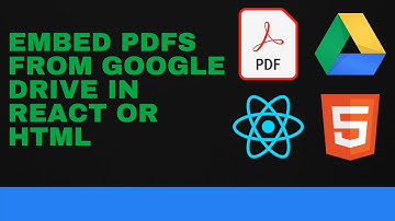Embed pdfs from drive in React or HTML