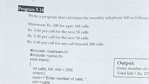 write a program that calculates the monthly telephone bill using c++..