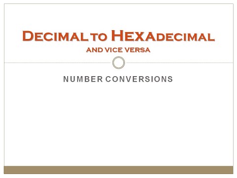 #4 Decimal to Hexadecimal | Number Conversion | Data Representation | ISC Class 11