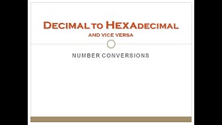 #4 Decimal to Hexadecimal | Number Conversion | Data Representation | ISC Class 11