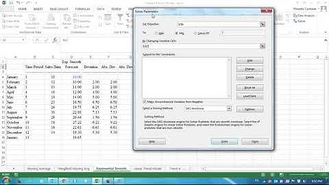 Operations Management using Excel: Forecasting Video 3/4 Exponential Smoothing