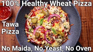 Atta Pizza Recipe in Kadai - No Oven No Maida No Yeast | No Oven Wholemeal Wheat Pizza in Kadai screenshot 4