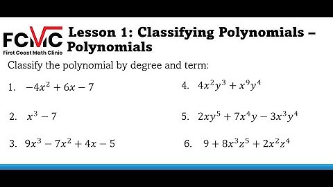 Classifying Polynomials By Degree And Number of Terms