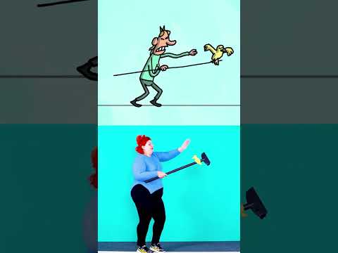 Woman on a wire #trending #cartoons