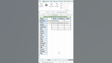 How to use Wraprows Function In Excel |Excel Functions #excel #computer #excelformula