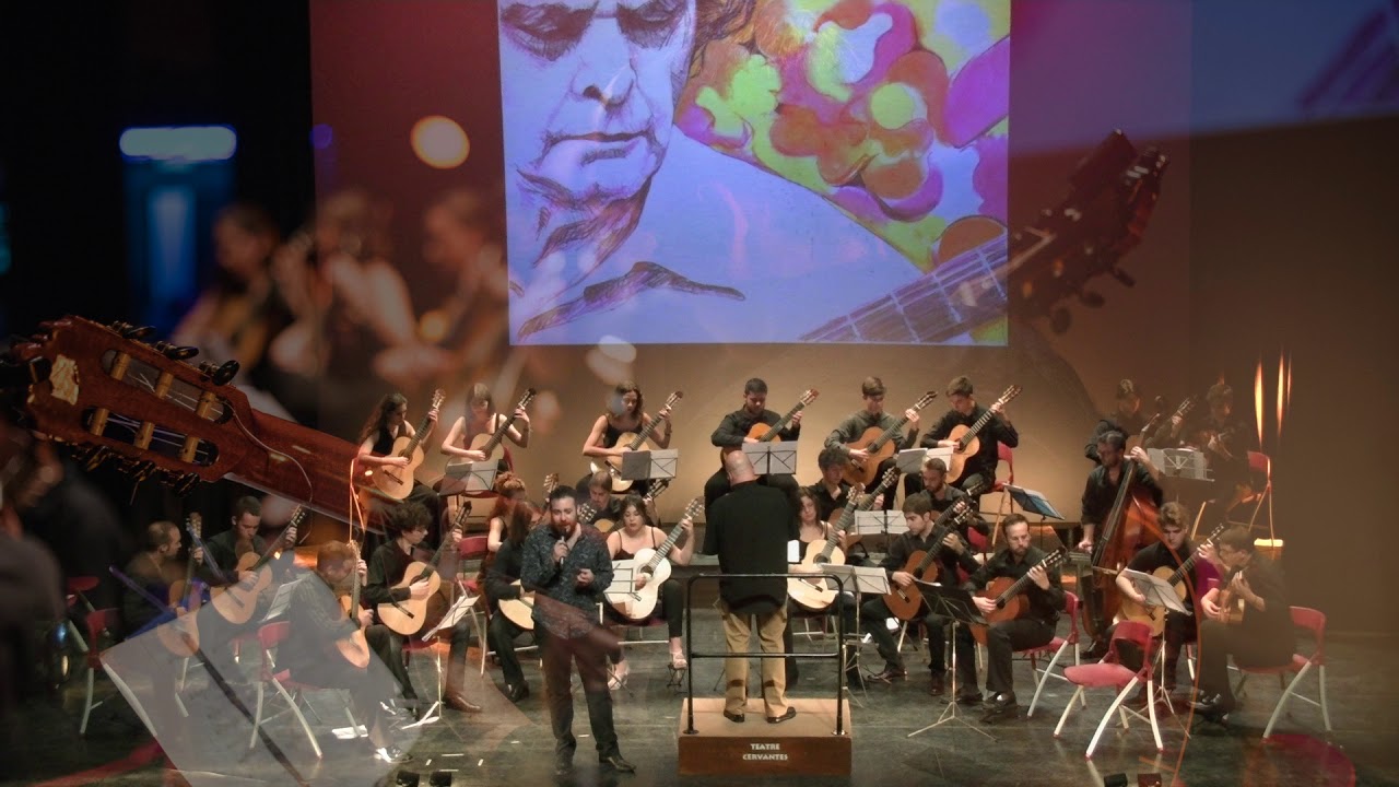 ORQUESTA EFIMERA DE GUITARRAS JOSÉ TOMÁS. Dir. Pedro Chamorro. Voz, Luis Regidor