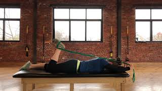 Prone Quad Stretch (with strap)