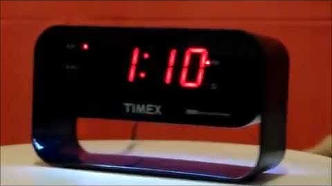 Timex T128 Dual Alarm Clock with USB Charging and LED Night Light
