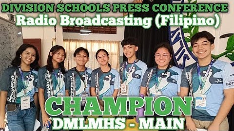 🏆 CHAMPION 🏆 || RADIO BROADCASTING (Filipino) || Secondary  || DMLMHS - MAIN