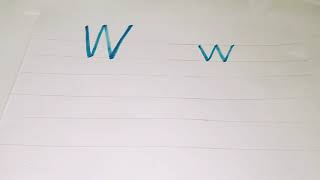 اكتر طريقة ممتعة لتعليم الطفل كتابة حرف how to write letter w