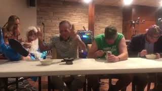 Mike McGraw wins the ice cream eating contest