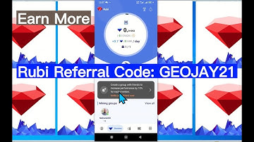 Rubi mining App: Create Invitation Code And Share For Better Performance To Earn More