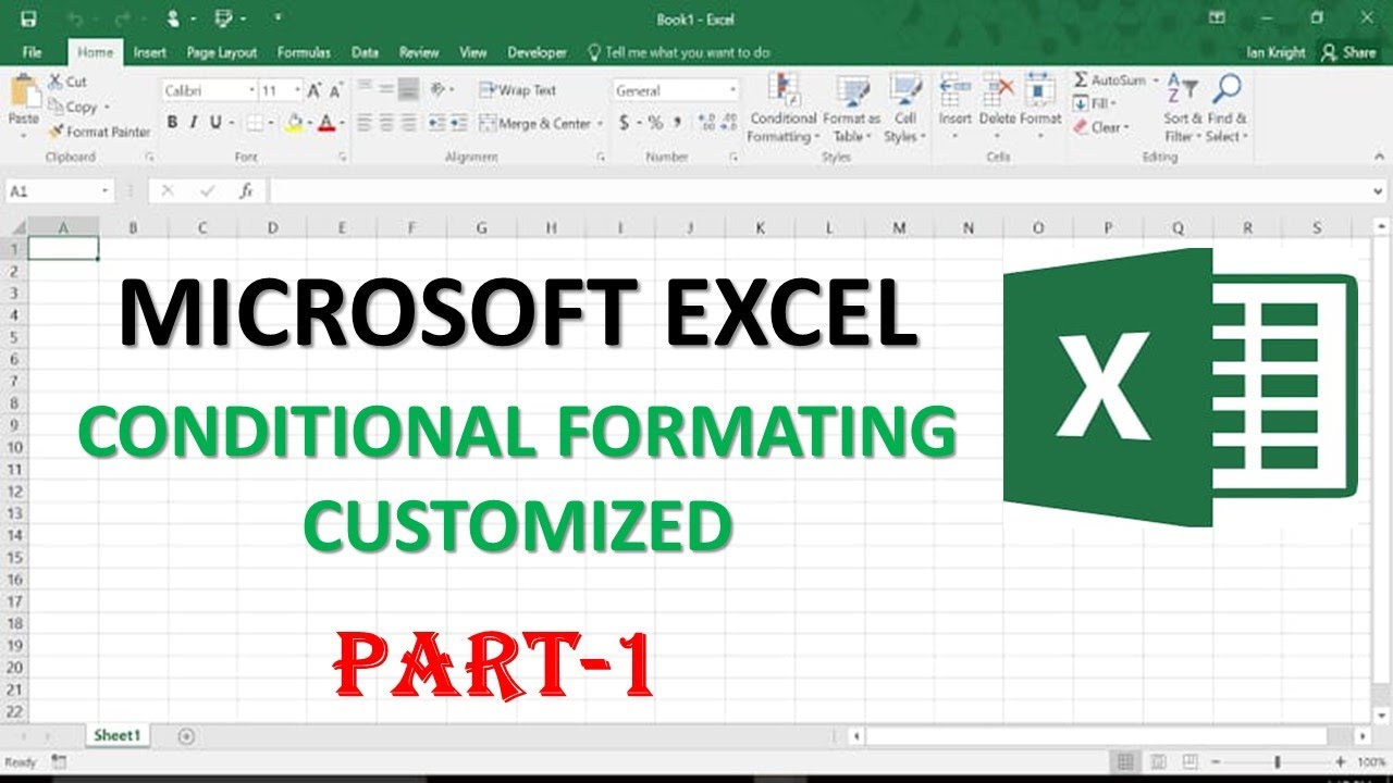 CONDITIONAL FORMATING CUSTOMIZED PART 1 IN MICROSOFT EXCEL MICROSOFT 