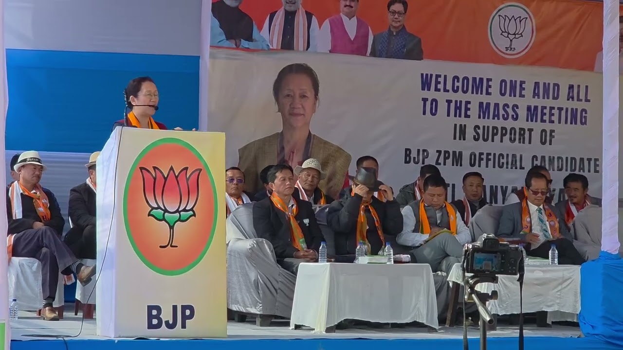 Mass BJP Meeting | Support for Smti. Tanyang Yami | ZPM 01-Diibo ZP Constituency (2025–30)