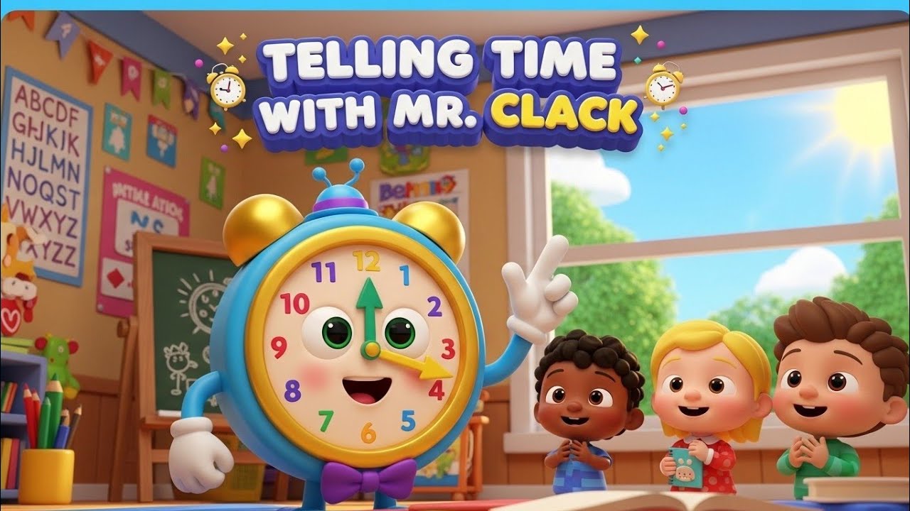 "Sing & Learn: Telling Time with Mr. Clack – The Fun Nursery Rhyme for Kids!"