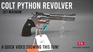 121 Colt Python Revolver, .357 Magnum - A Quick Video Showing this Gun in our Photo Booth