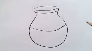 how to draw pot drawing easy step by step@Aarav  Drawing Creative