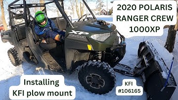 2020 POLARIS RANGER 1000XP KFI #106165 PLOW MOUNT INSTALL AND TEST PLOW