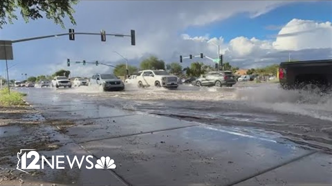 Storm system brings heavy rain to parts of Arizona - YouTube