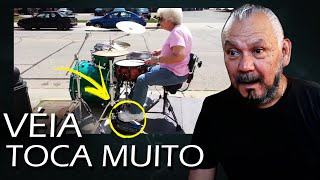 A Velhinha QUEBROU tudo na BATERIA!!! Os bateristas mais velhos do mundo