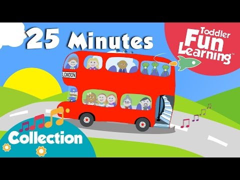 Wheels On The Bus x More Toddler Songs | Nursery Rhymes Collection | Toddler Fun Learning