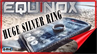 Minelab Equinox 800 | beach metal detecting uk HUGE silver ring