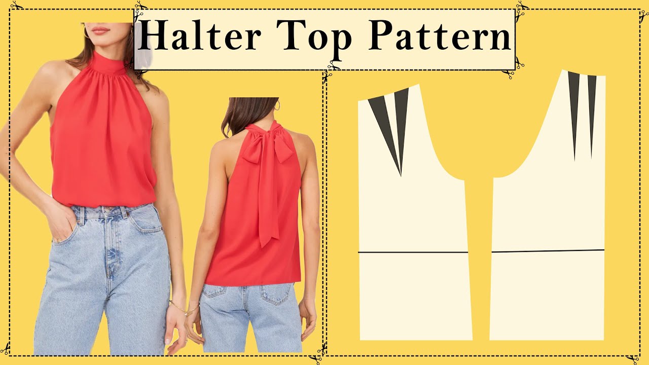 DIY- Halter Top Pattern| Sewing Pattern - YouTube