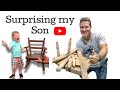 I SURPRISED MY SON. Finally Rebuilding his rocking chair. DIY kids rocking chair