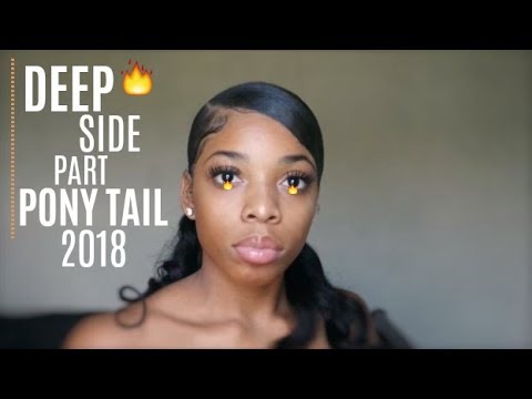 The Best Deep Side Part Ponytail On Natural Hair Realtimedetailed